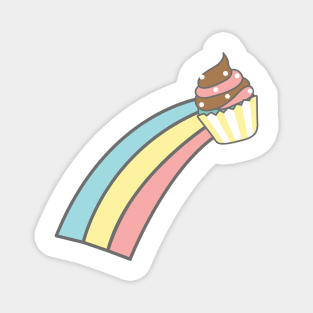 Rainbow cupcake Magnet