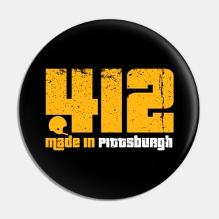 412 Made in Pittsburgh | Vintage Retro Distressed Gift Pin