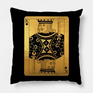 'Gold King of Hearts' Sweet Valentines Lovers Gift Pillow