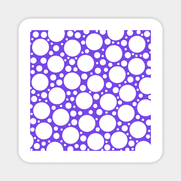 Polka Dots in Purple & White Magnet by Whoopsidoodle