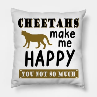 Cheetah funny saying print animal cat retro Pillow