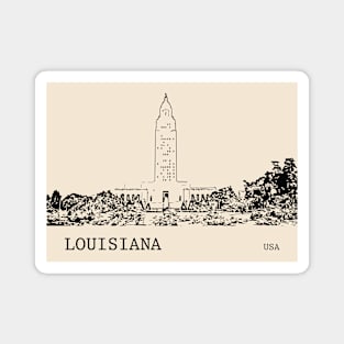 Louisiana State USA Magnet