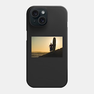 Long boarder watching the waves Phone Case