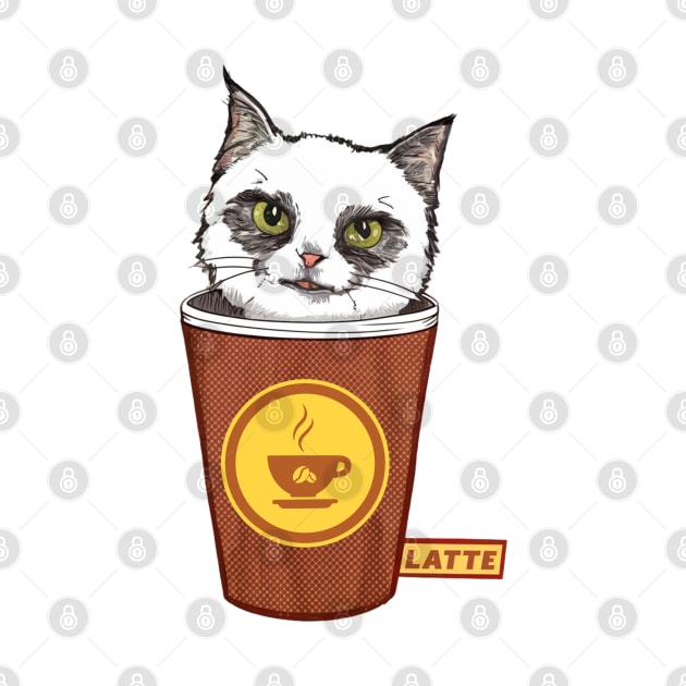 Cats And Coffee by Hunter_c4 "Click here to uncover more designs"