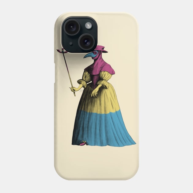 Pan lady Plague Doctor (antique) Phone Case by AlexTal