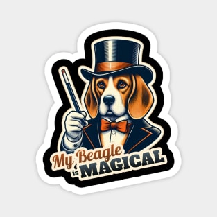 Beagle Magician Magnet