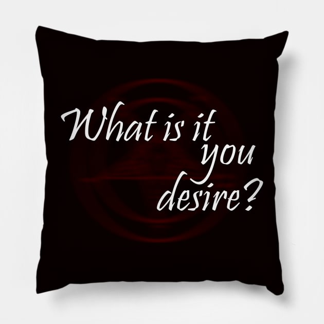 Lucifer - What is it you desire? Pillow by Galeaettu