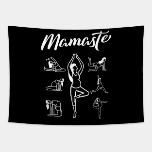 Funny Mom Yoga Pregnant - Mamaste Tapestry