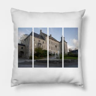 This Castle, during the Battle of the Bulge, housed the Headquarters of Major General Matthew B. Ridgway. Liege Province. Autumn sunny day Pillow