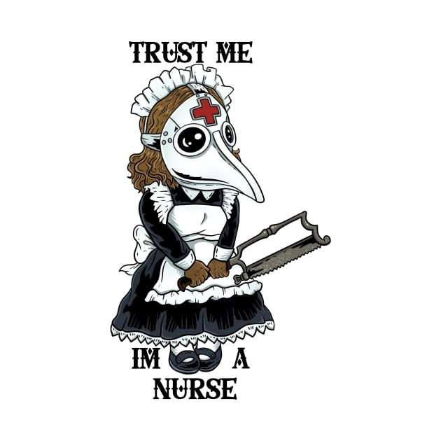 Curative Shadows: The Plague Nurse Design by Holymayo Tee