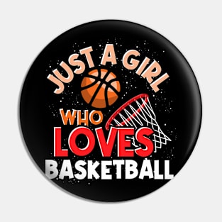 Girls Basketball Player Women Sport Basketball Pin