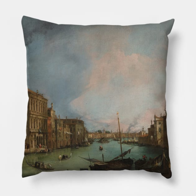 The Grand Canal in Venice with the Palazzo Corner Ca'Grande by Canaletto Pillow by Classic Art Stall