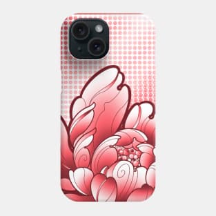 pop art style red peony Phone Case