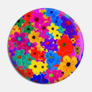 Extreme Floral Pattern Pin