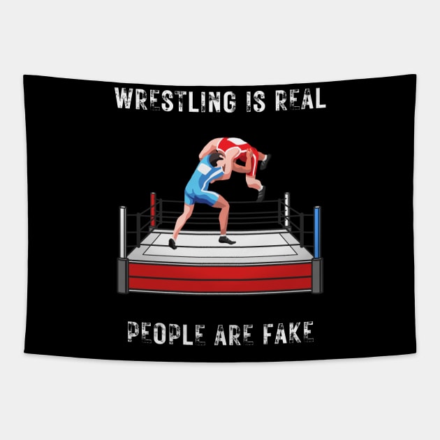 funny wrestling Tapestry by vaporgraphic