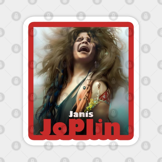 Janis Joplin Magnet by IconsPopArt