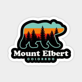 Mount Elbert Colorado Hike Bear Retro Magnet