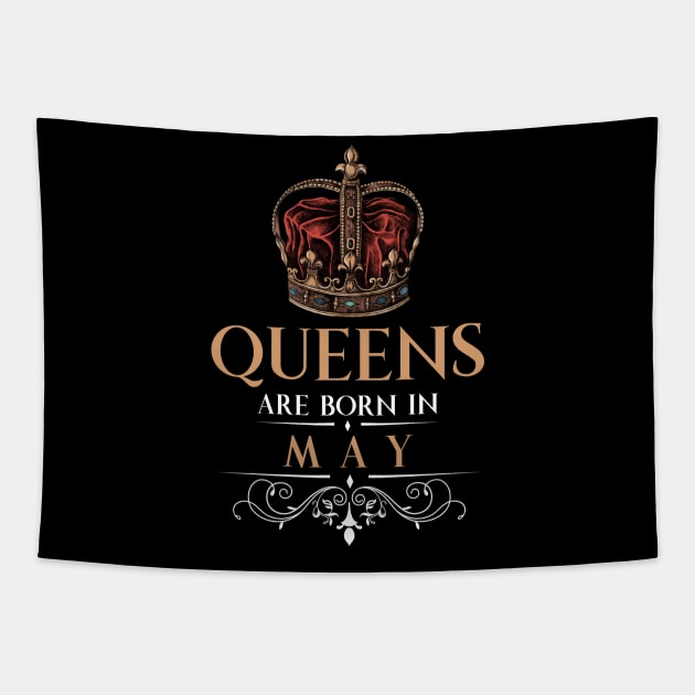 Queens Are Born In May Tapestry by monolusi