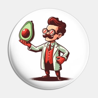 Funny Scientist and avocado Pin