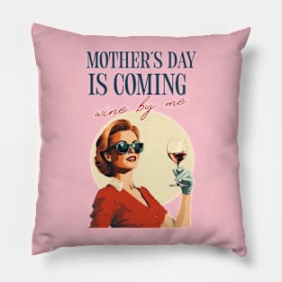 Mothers Day Vintage Wine Mom Pillow