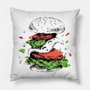 Flying Burger Pillow