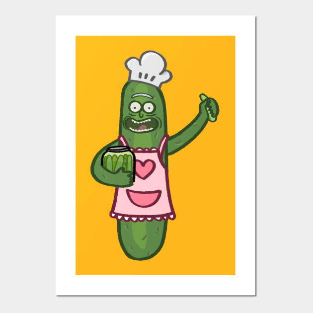 Chef pickle holding jar of pickles cartoon - Pickle Cartoon - Posters and Art Prints | TeePublic Chef pickle holding jar of pickles cartoon - Pickle Cartoon - Posters and Art Prints | TeePublic