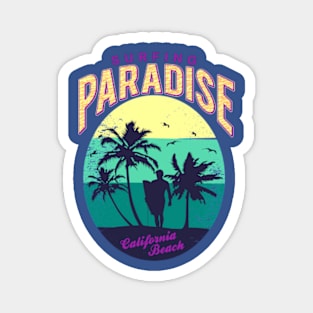 Surfing Paradise California Beach Magnet