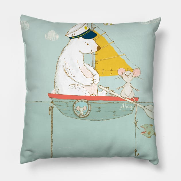 Bear Tales III Pillow by Amanda Jane