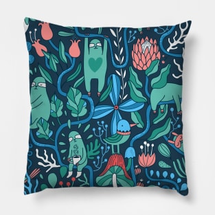 Sloths Garden Pillow