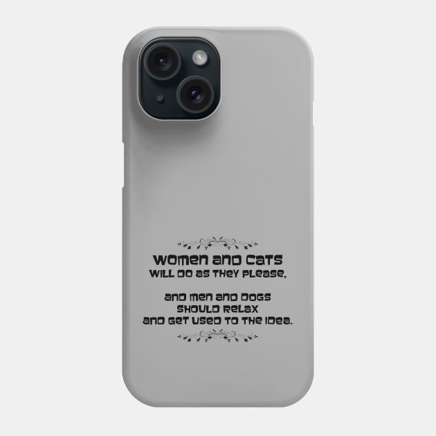 Women and cats Phone Case by Sinmara