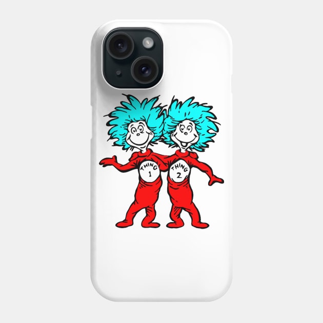 Thing 1 and Thing 2 Phone Case by JAFARSODIK