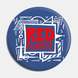 red bubble design Pin