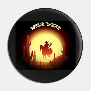 Wild West theme with desert rider Pin