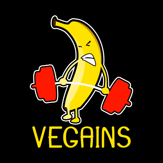 Vegan Athlete Shirt | Banana Vegains Gift by Gawkclothing