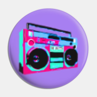 Pixelated Boom Box Pin