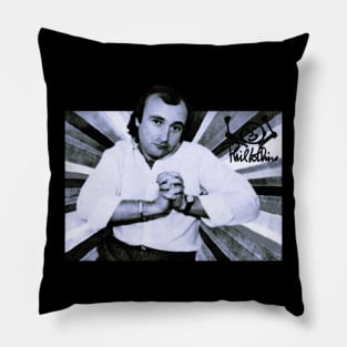 phil collins rock and roll retro style Pillow