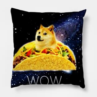 Taco Shibe Wow - Shiba Inu Dog Meme Cute Taco Dog Pillow