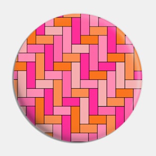 Geometric Tiles in Pink and Orange Pin