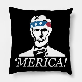 Independence Day Gifts Funny Abe Lincoln Merican Merica Merican Eagle Cool Gifts Pillow