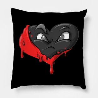 Blackened Heart Heartless Pillow