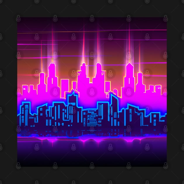 Laser neon city by SJG-digital