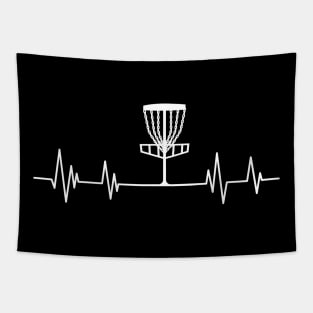 heartbeat Disc Golf Birthday Disc Golfer lover Tapestry