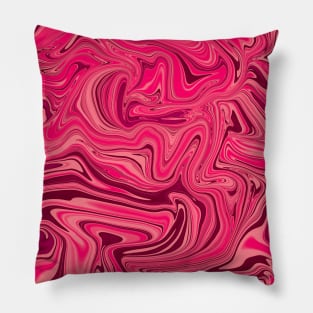 Shades of Magenta Pink Digital Fluid Art Pillow