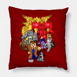 8 bit world 10th Doctor vs enemies Pillow