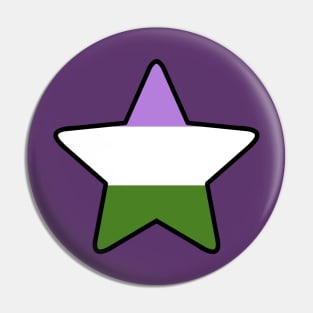 Genderqueer Pride Star Pin