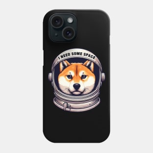 I Need Some Space meme Shiba Inu Astronaut Phone Case