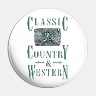 Cowboy Boot - Classic Country and Western Belt Buckles Pin