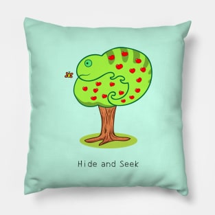 cute chameleon Pillow