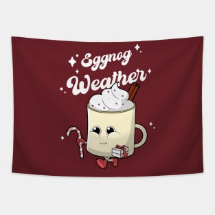 eggnog weather cute funny Christmas xmas Tapestry