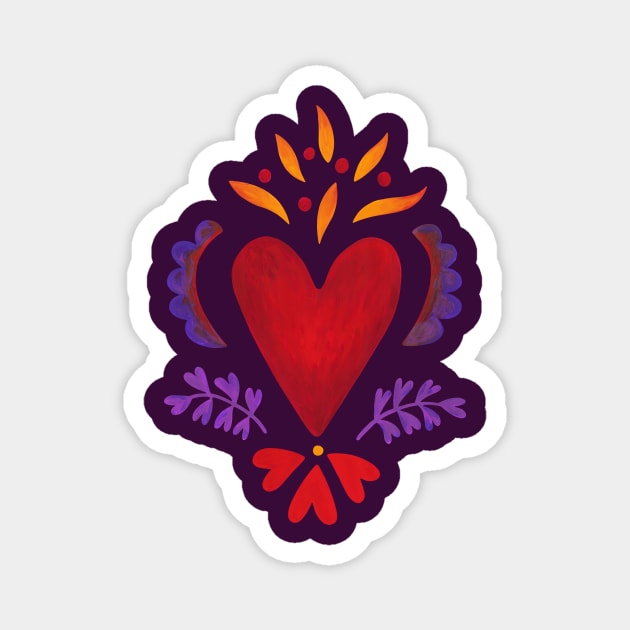 Burning heart Magnet by ToiledeLina